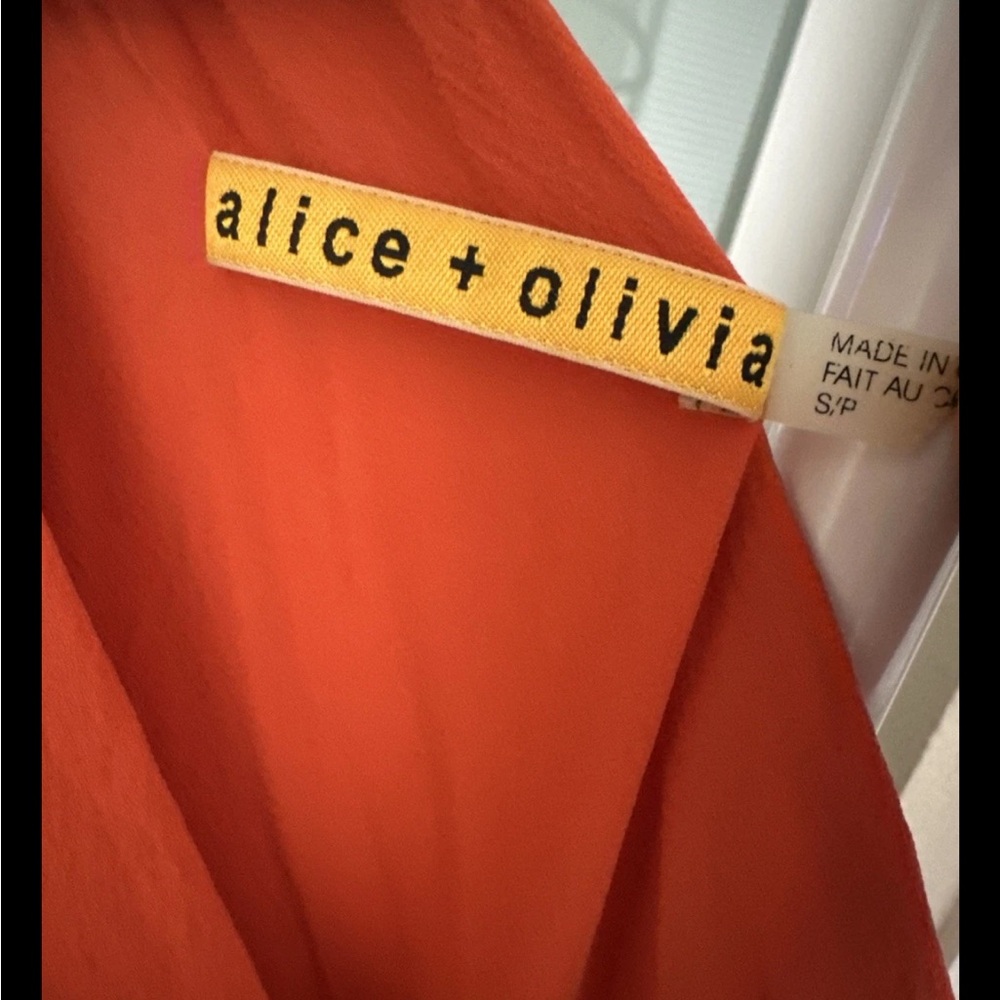 Alice + Olivia One Shoulder Orange Dress - Picture 4 of 5